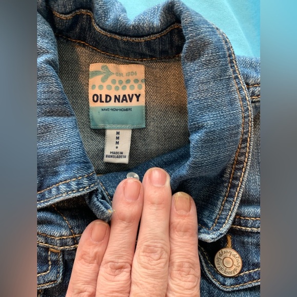 Vintage distressed old navy  Y2K denim jacket size medium - Picture 7 of 8